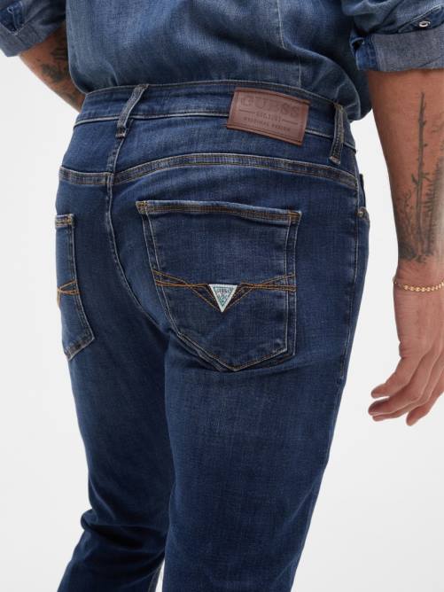 GUESS jeans ajustados desteñidos hombres 0P8X3980 lavado de olvera vestir