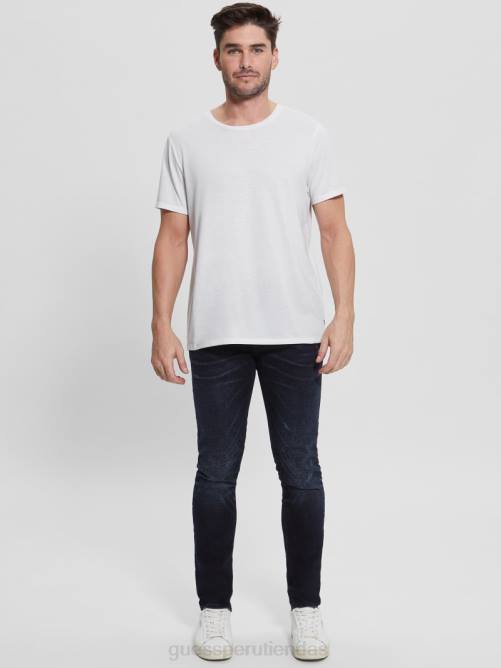 GUESS jeans ajustados ecológicos hombres 0P8X4006 índigo de carbono vestir
