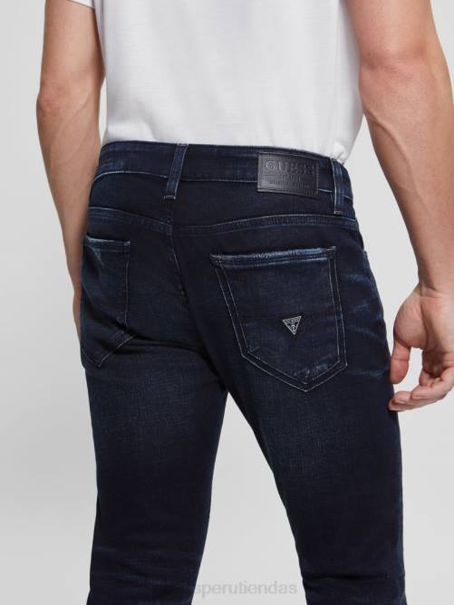 GUESS jeans ajustados ecológicos hombres 0P8X4006 índigo de carbono vestir