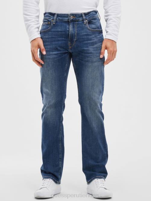GUESS jeans rectos eco regulares hombres 0P8X3993 lavado delta vestir