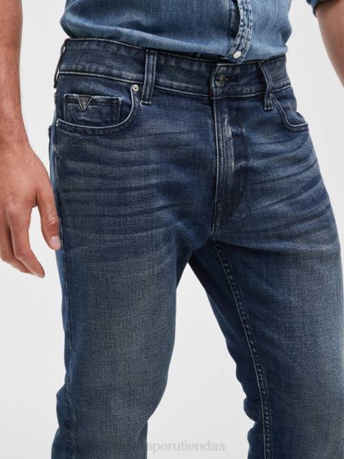 GUESS jeans rectos regulares hombres 0P8X3950 lavado de tintero vestir