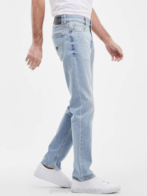 GUESS vaqueros cónicos desteñidos hombres 0P8X3962 lavado jackson vestir