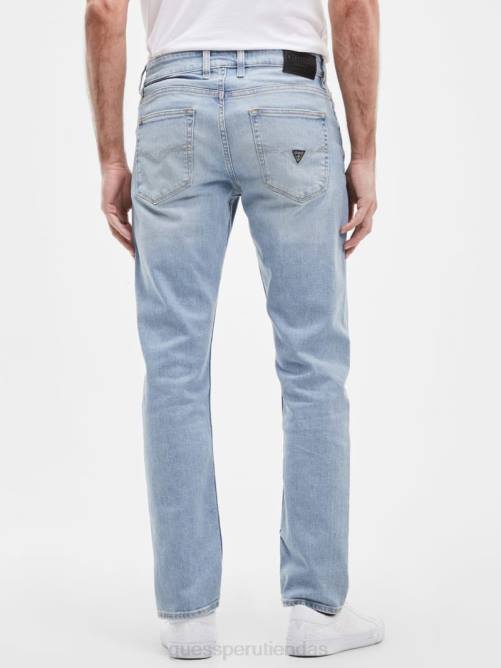 GUESS vaqueros cónicos desteñidos hombres 0P8X3962 lavado jackson vestir