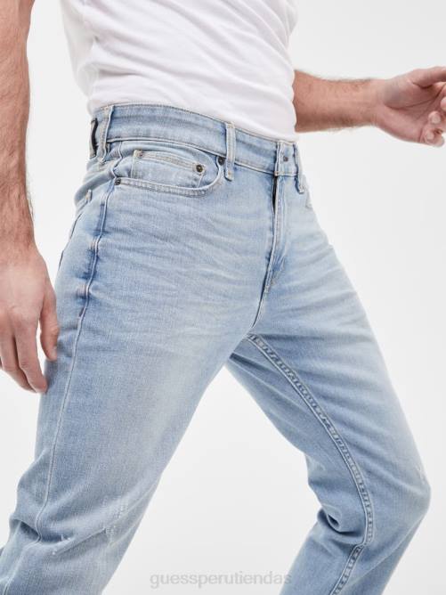 GUESS vaqueros cónicos desteñidos hombres 0P8X3962 lavado jackson vestir