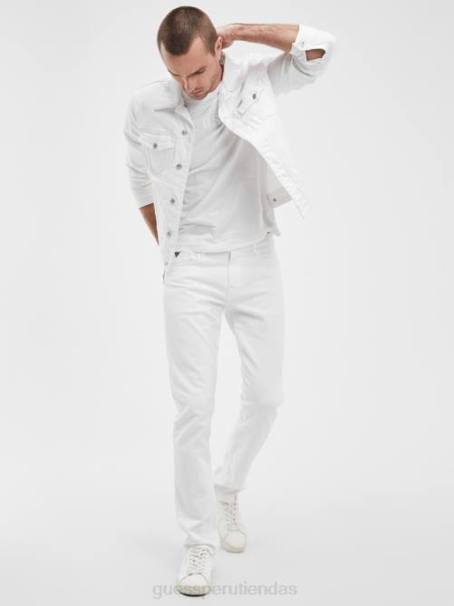 GUESS vaqueros cónicos ecológicos hombres 0P8X3954 Blanco óptico vestir