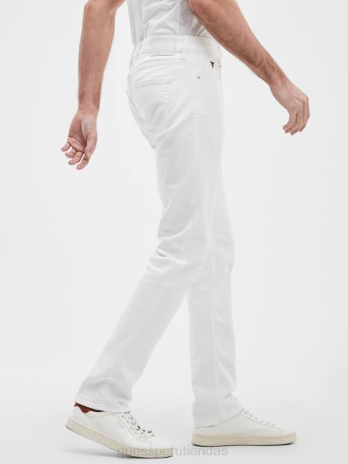 GUESS vaqueros cónicos ecológicos hombres 0P8X3954 Blanco óptico vestir