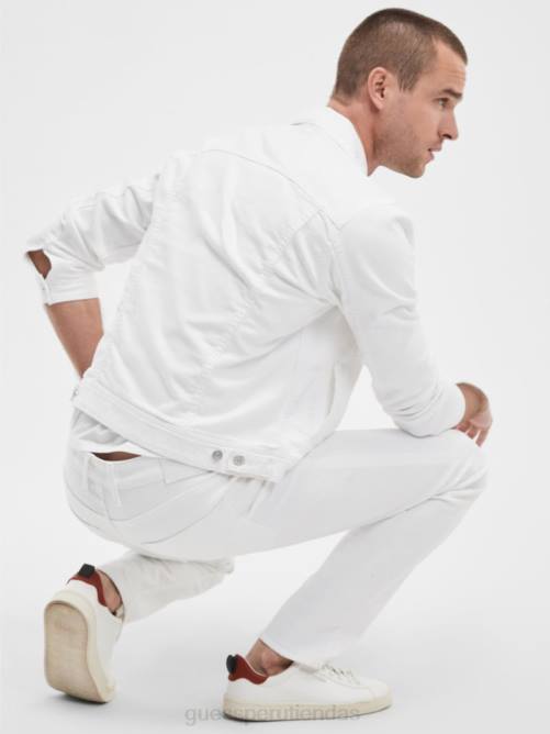 GUESS vaqueros cónicos ecológicos hombres 0P8X3954 Blanco óptico vestir