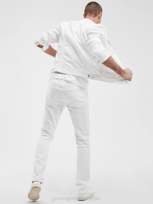 GUESS vaqueros cónicos ecológicos hombres 0P8X3954 Blanco óptico vestir