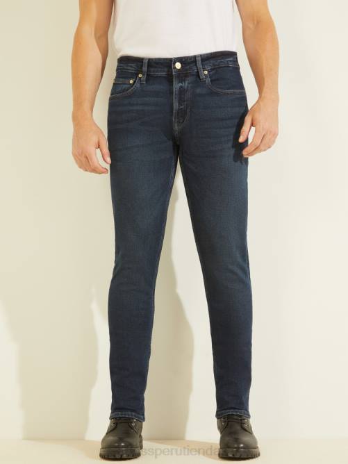 GUESS vaqueros cónicos ecológicos hombres 0P8X4066 agua Negra vestir