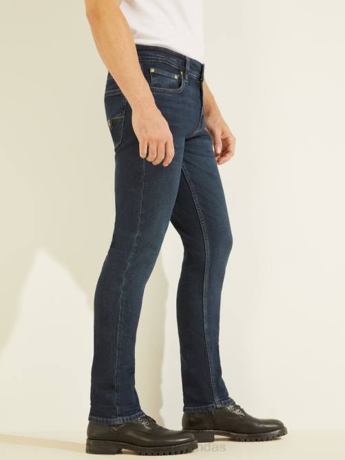 GUESS vaqueros cónicos ecológicos hombres 0P8X4066 agua Negra vestir
