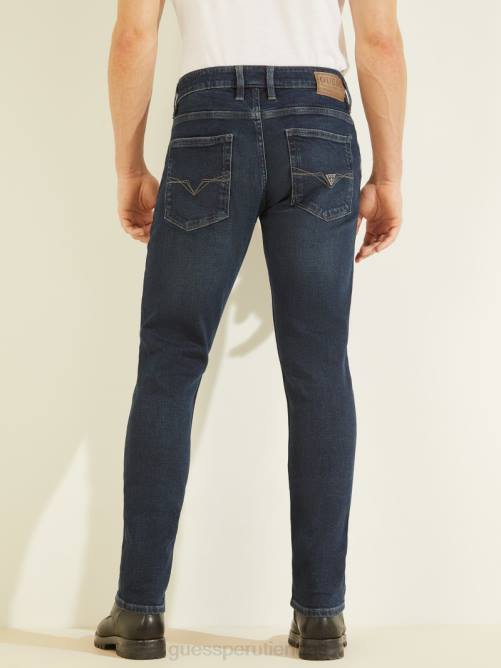 GUESS vaqueros cónicos ecológicos hombres 0P8X4066 agua Negra vestir