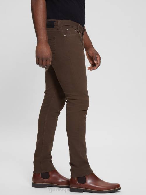 GUESS vaqueros cónicos ecológicos hombres 0P8X4074 rico cafe multi vestir