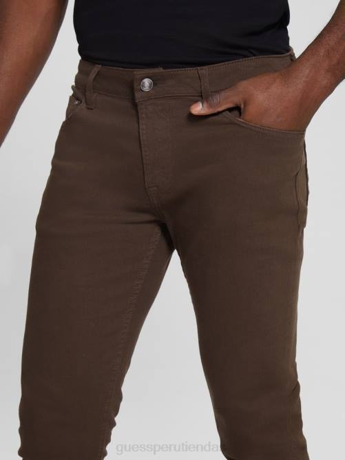 GUESS vaqueros cónicos ecológicos hombres 0P8X4074 rico cafe multi vestir