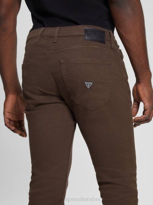 GUESS vaqueros cónicos ecológicos hombres 0P8X4074 rico cafe multi vestir