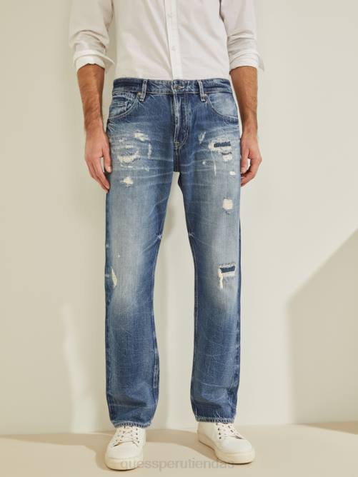 GUESS vaqueros desgastados eco rodeo hombres 0P8X4127 glaciar vestir