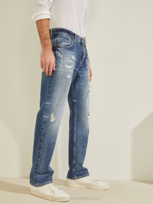 GUESS vaqueros desgastados eco rodeo hombres 0P8X4127 glaciar vestir