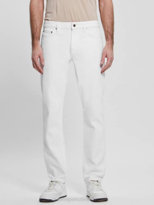 GUESS vaqueros rectos hombres 0P8X3957 blanco natural vestir