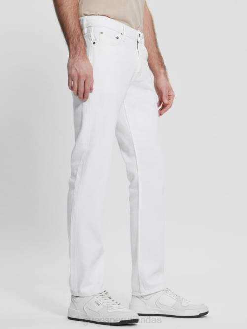 GUESS vaqueros rectos hombres 0P8X3957 blanco natural vestir