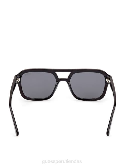 GUESS gafas de sol de aviador originales unisexo 0P8X3700 negro accesorio