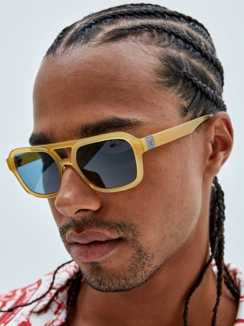 GUESS gafas de sol de aviador originales unisexo 0P8X3746 beige brillante/marrón accesorio