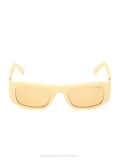 GUESS gafas de sol rectangulares originales unisexo 0P8X3716 amarillo accesorio