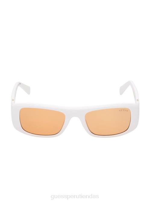 GUESS gafas de sol rectangulares originales unisexo 0P8X3743 blanco accesorio