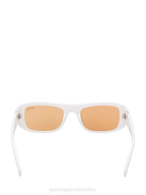 GUESS gafas de sol rectangulares originales unisexo 0P8X3743 blanco accesorio