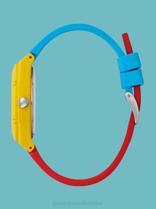 GUESS Friendswithyou pequeño reloj analógico de silicona unisexo 0P8X3606 oro rosa vestir