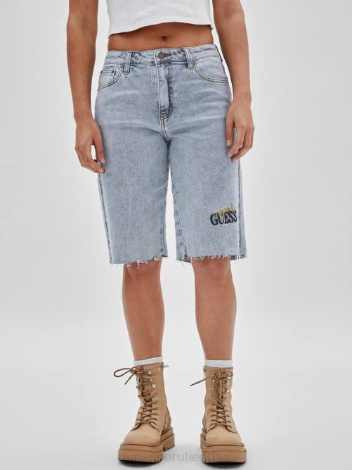 GUESS bermudas denim originals kit unisexo 0P8X176 ir a jackie lavado ácido vestir