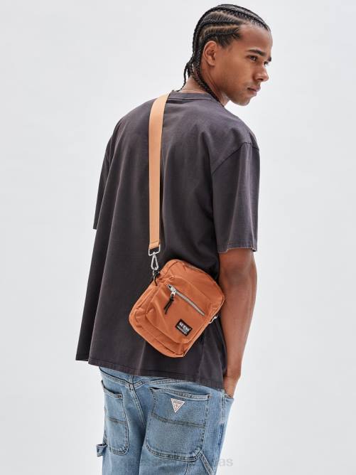 GUESS bolso bandolera original mini unisexo 0P8X2924 marrón óxido vestir
