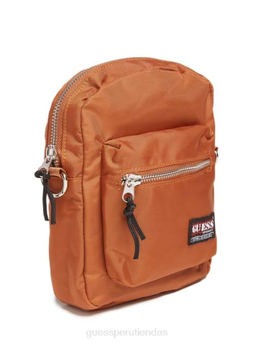 GUESS bolso bandolera original mini unisexo 0P8X2924 marrón óxido vestir