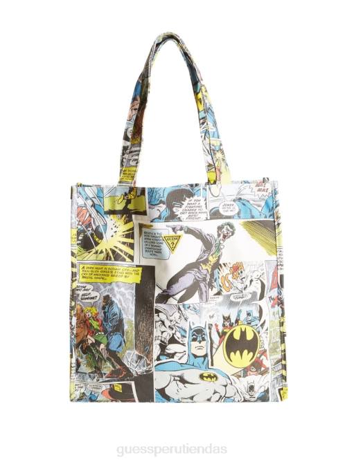 GUESS bolso tote estampado originals x batman unisexo 0P8X3098 blanco puro multi vestir