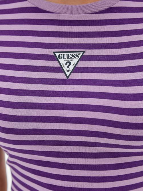 GUESS camiseta bebé originals eco a rayas unisexo 0P8X1243 iris claro multi vestir