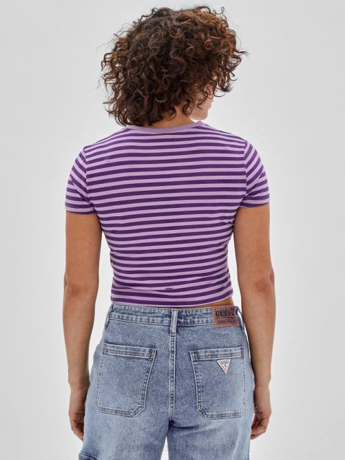 GUESS camiseta bebé originals eco a rayas unisexo 0P8X1243 iris claro multi vestir