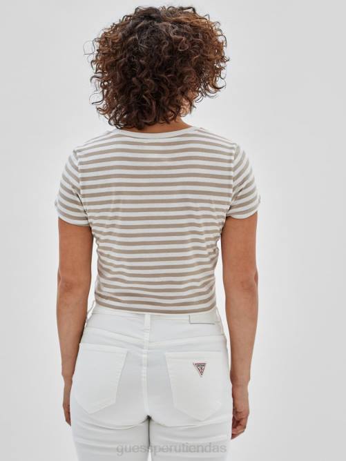GUESS camiseta bebé originals eco a rayas unisexo 0P8X1321 picos blancos múltiples vestir