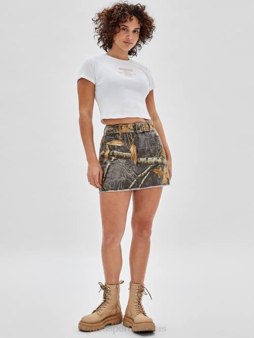 GUESS camiseta con logo original unisexo 0P8X1376 blanco puro vestir