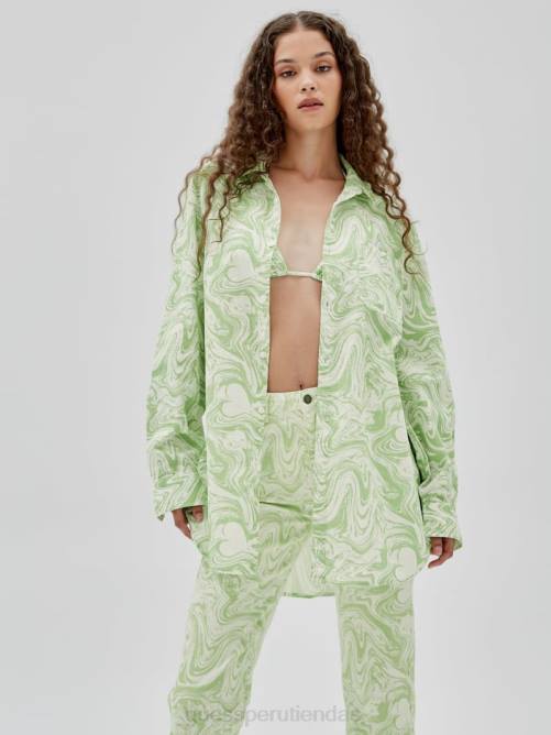 GUESS camiseta originals x j balvin aop unisexo 0P8X1350 verde primavera multi vestir
