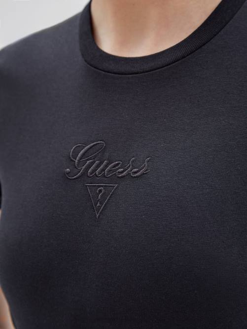 GUESS camiseta para bebé con logo original unisexo 0P8X1290 negro vestir