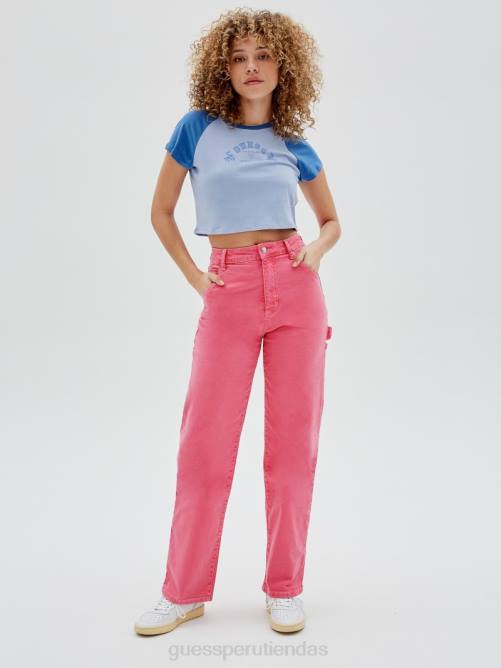 GUESS camiseta raglán original para bebé unisexo 0P8X1369 parque acuático azul multi vestir