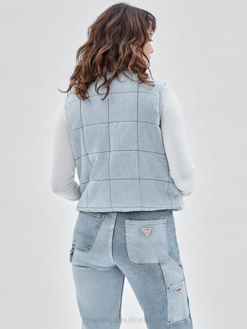 GUESS chaleco acolchado de mezclilla originals unisexo 0P8X1276 ir a Venecia lt lavar vestir