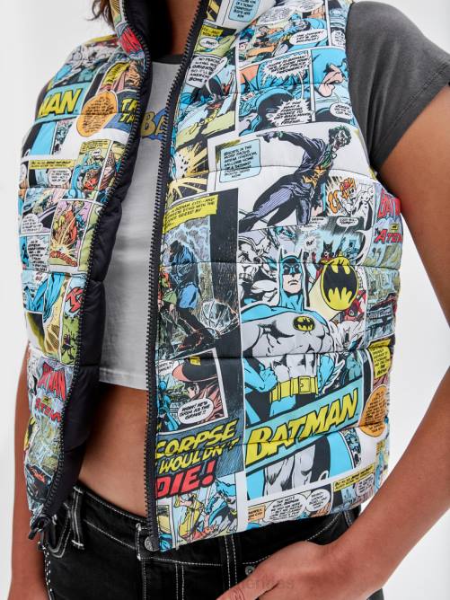 GUESS chaleco reversible originals x batman unisexo 0P8X1344 negro vestir