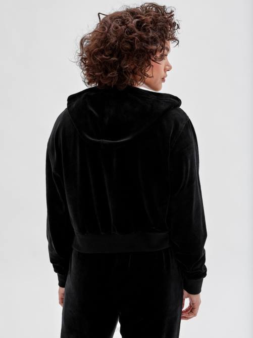 GUESS chaqueta de terciopelo originals x betty boop unisexo 0P8X1836 negro vestir