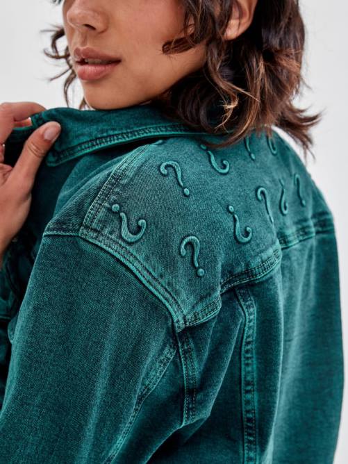 GUESS chaqueta extragrande con relieve de originals x batman unisexo 0P8X1840 ir acertijo lavado verde vestir