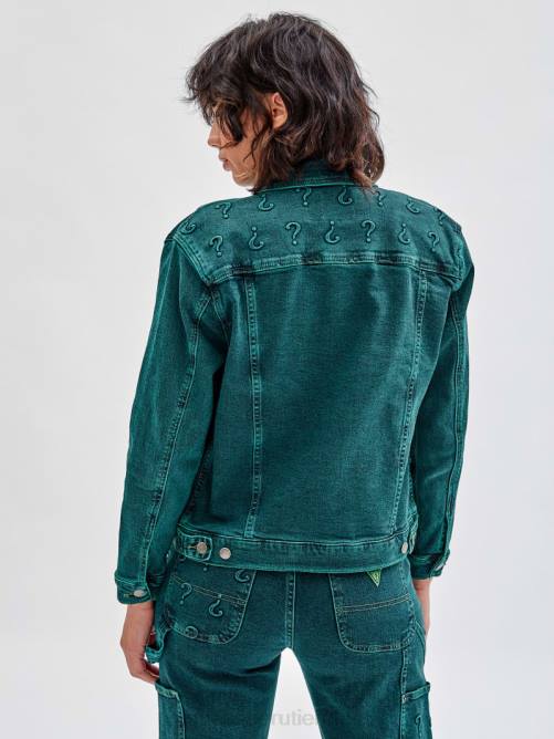 GUESS chaqueta extragrande con relieve de originals x batman unisexo 0P8X1840 ir acertijo lavado verde vestir