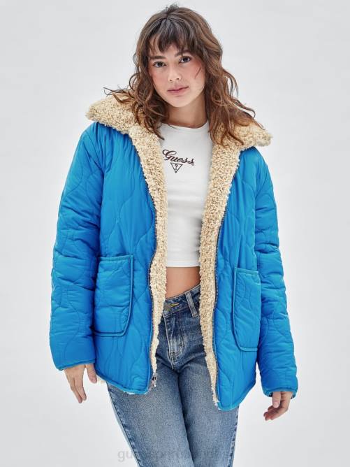 GUESS chaqueta reversible original unisexo 0P8X1845 galletas vestir