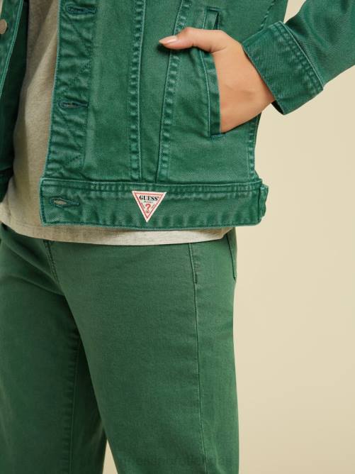 GUESS chaqueta vaquera teñida original unisexo 0P8X1806 ir eterno lavado verde vestir
