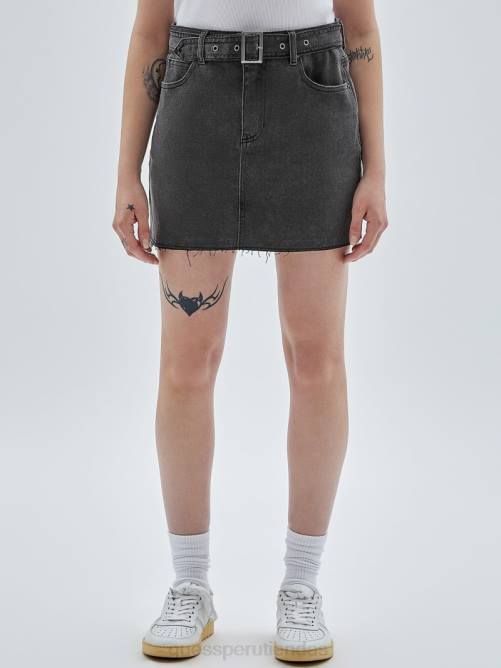 GUESS falda vaquera con cinturón originals unisexo 0P8X144 ir lavado gris vestir