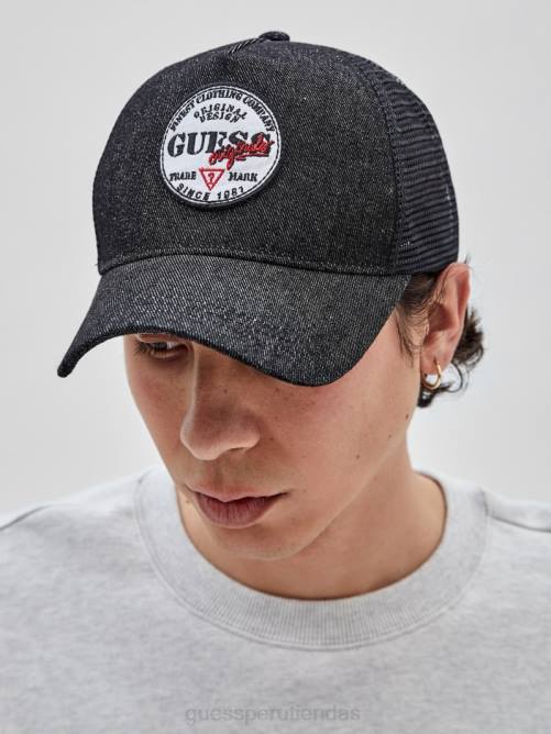 GUESS gorra trucker denim originals unisexo 0P8X3810 negro vestir