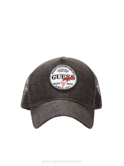 GUESS gorra trucker denim originals unisexo 0P8X3810 negro vestir