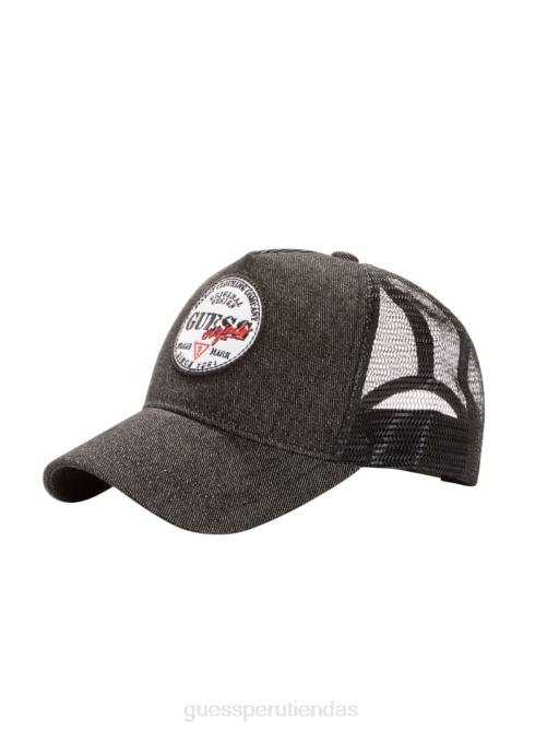 GUESS gorra trucker denim originals unisexo 0P8X3810 negro vestir